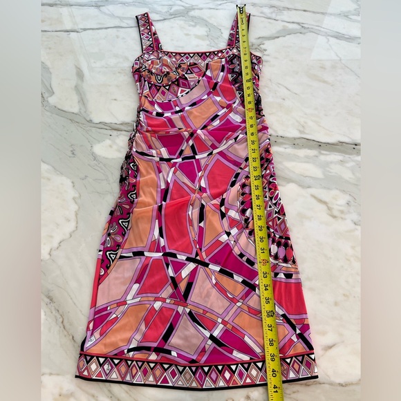 EMILIO PUCCI PINK MULTI DRESS MODEL 41R150 SIZE IT 44 / US 10 NWOTS! - Picture 13 of 17